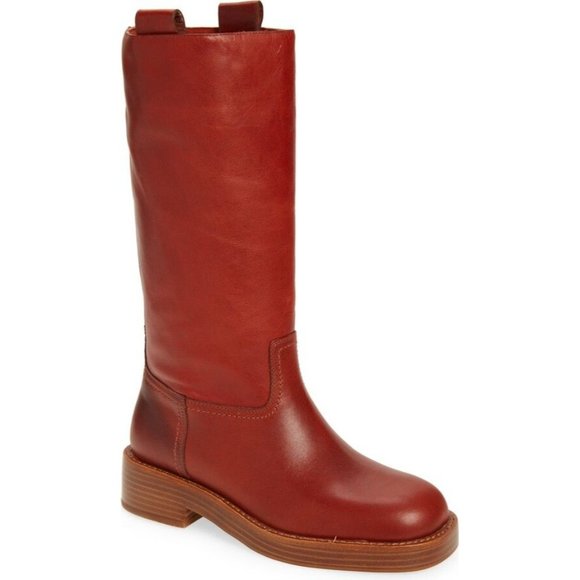 Jeffrey Campbell Shoes - 🆕 JEFFREY CAMPBELL Bluegrass Knee High She-Rider Boots Rust Brown 6